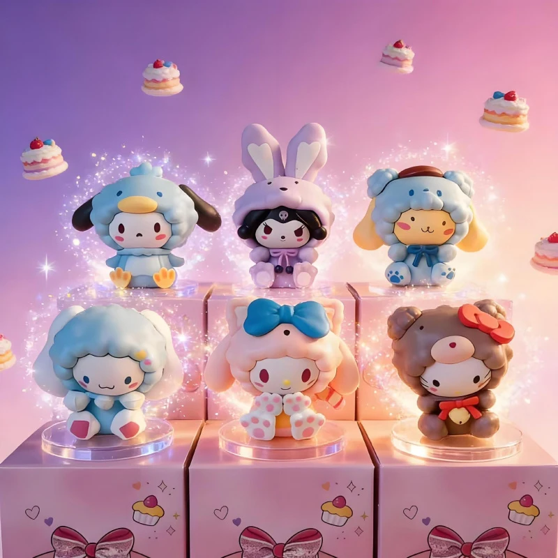 Набор фигурок Sanrio Cute Animal Cosplay, настольное украшение Kuromi My Melody, подарочная коробка-сюрприз для девочек на день рождения
Набор фигурок Sanrio Cute Animal Cosplay, настольное украшение Kuromi My Melody, подарочная коробка-сюрприз для девочек на день рождения