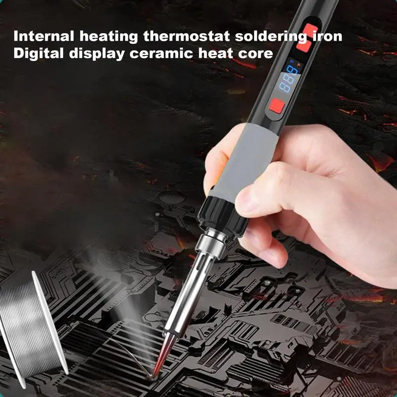 Soldering Iron 90W Soldering Repair Tools Adjustable Temperature LCD Digital Portable Soldering Kit With Tips Welding Tools For
Soldering Iron 90W Soldering Repair Tools Adjustable Temperature LCD Digital Portable Soldering Kit With Tips Welding Tools For