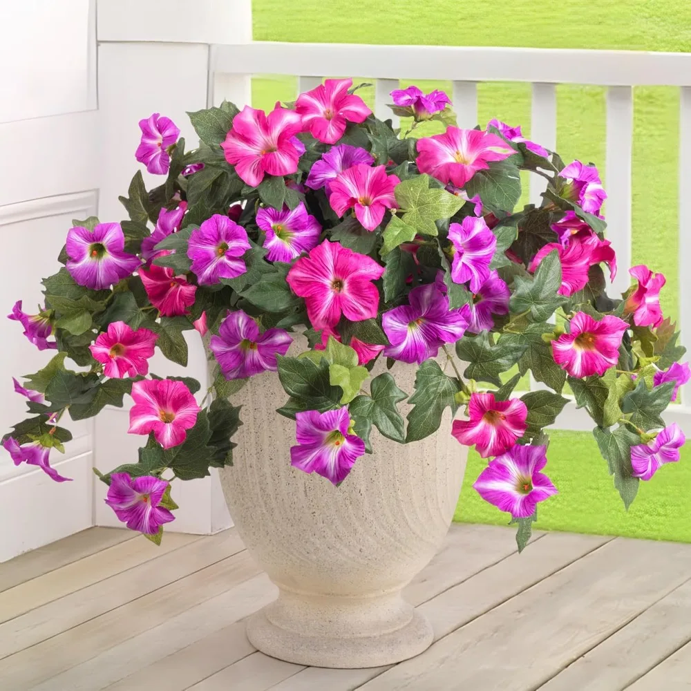 Artificial Fake Flowers Plants for Outdoor Decoration, 2PCS Spring Faux Petunias Silk Flower UV Resistant No Fade Floral for Hom
Artificial Fake Flowers Plants for Outdoor Decoration, 2PCS Spring Faux Petunias Silk Flower UV Resistant No Fade Floral for Hom