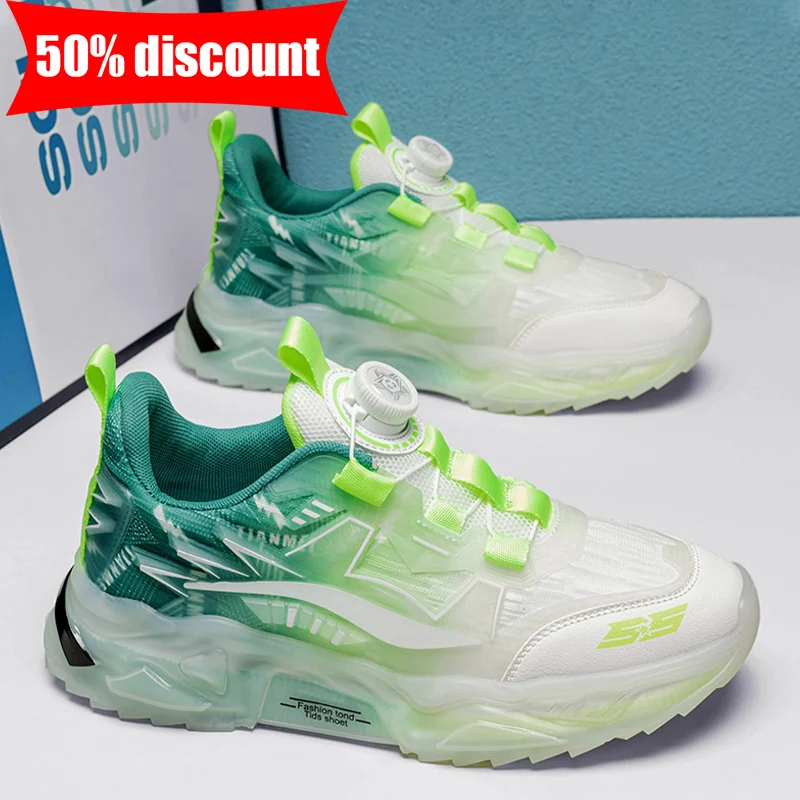 Mens Sports Shoes Lightweight Casual Breathable Mesh Fashion Walking Shoes Rotating Button Versatile Comfortable Running Shoes
Mens Sports Shoes Lightweight Casual Breathable Mesh Fashion Walking Shoes Rotating Button Versatile Comfortable Running Shoes