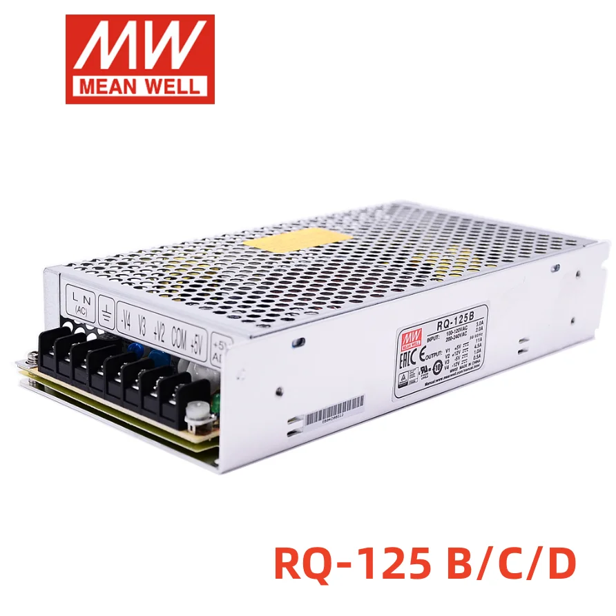 Mean Well RQ-125 Series AC/DC 125W Quad Output Switching Power Supply RQ-125B RQ-125C RQ-125D
Mean Well RQ-125 Series AC/DC 125W Quad Output Switching Power Supply RQ-125B RQ-125C RQ-125D