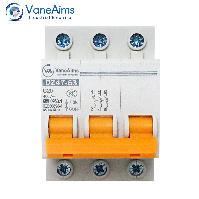 AC400V 3P Mini Circuit Breaker 6A 10A 16A 20A 25A 32A 40A 50A 63A Din Rail Mounting MCB Household Overload Protection Air Switch
AC400V 3P Mini Circuit Breaker 6A 10A 16A 20A 25A 32A 40A 50A 63A Din Rail Mounting MCB Household Overload Protection Air Switch