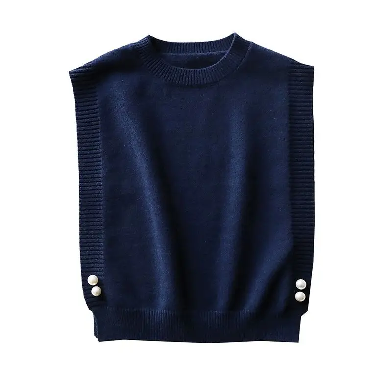 o-neck blue Sweater Vest Women Autumn Solid Sleeveless Sweaters Loose Knit Vest Pullovers Casual Wool Sweater Pull Femme N01
o-neck blue Sweater Vest Women Autumn Solid Sleeveless Sweaters Loose Knit Vest Pullovers Casual Wool Sweater Pull Femme N01