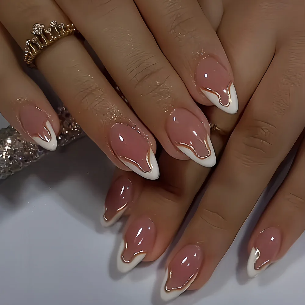 Short Medium fake nails gradient nude red white light green french style strips design reusable press on Artificial Nail kit
Short Medium fake nails gradient nude red white light green french style strips design reusable press on Artificial Nail kit