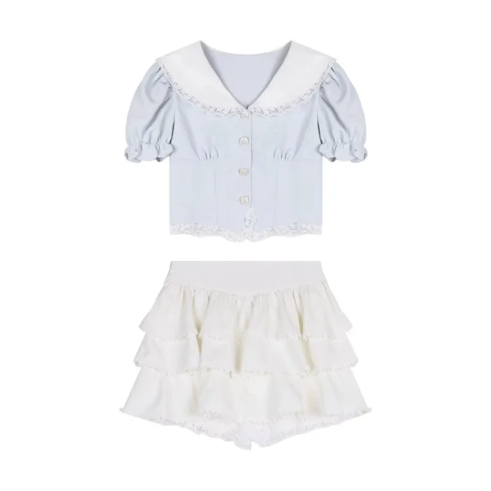 Unique And Exquisite Top, Sweet And Spicy Set, Short Skirt, Small Two-Piece Set, Summer
Unique And Exquisite Top, Sweet And Spicy Set, Short Skirt, Small Two-Piece Set, Summer