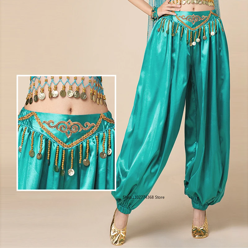 Women Belly Dance Harem Pants Tribal Trousers With Gold Trim Coin Gypsy Bellydance Costume Halloween Fancy Carnival Party Outfit
Women Belly Dance Harem Pants Tribal Trousers With Gold Trim Coin Gypsy Bellydance Costume Halloween Fancy Carnival Party Outfit