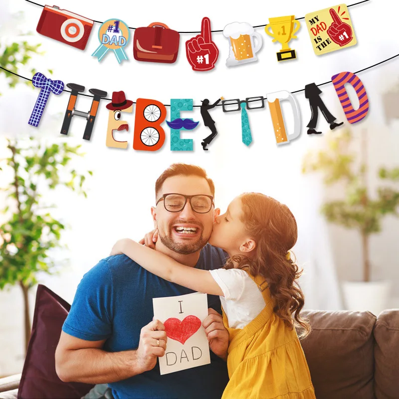 Creative Happy Fathers Day Banner Party Decorations Hanging Flag Garland DIY anniversary Wedding Party Festive Ornament
Creative Happy Fathers Day Banner Party Decorations Hanging Flag Garland DIY anniversary Wedding Party Festive Ornament