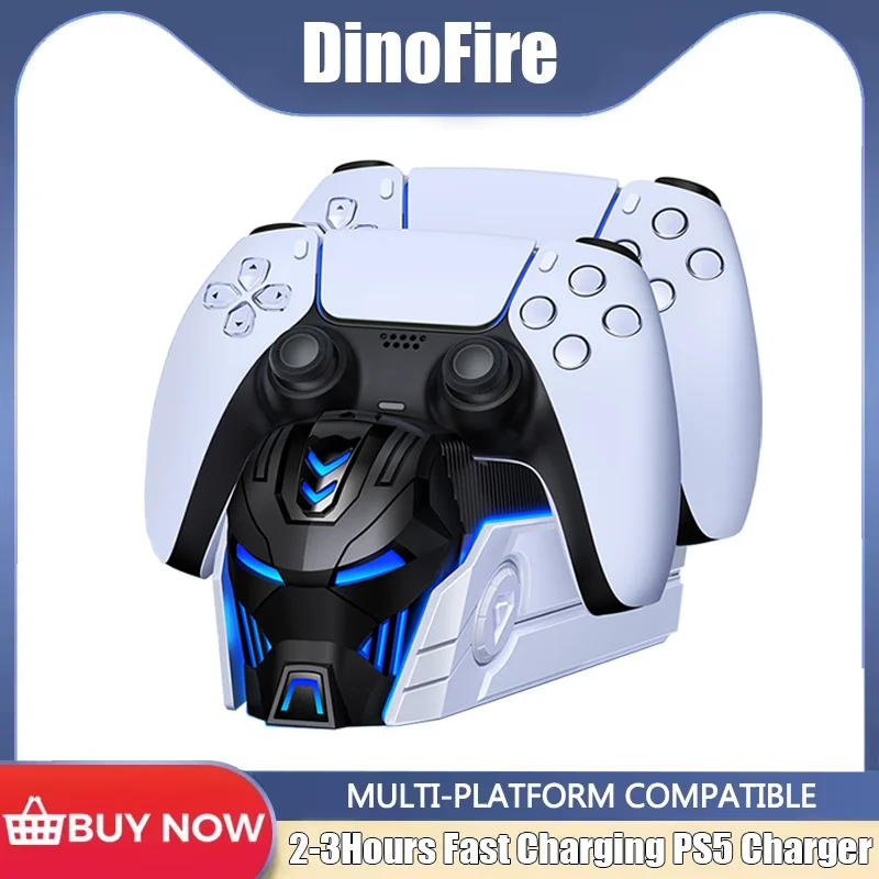 DinoFire FC500 Dual Fast Charger for PS5 Wireless Controller Stand for Sony PlayStation 5 Gamepad DualSense controller charger
DinoFire FC500 Dual Fast Charger for PS5 Wireless Controller Stand for Sony PlayStation 5 Gamepad DualSense controller charger