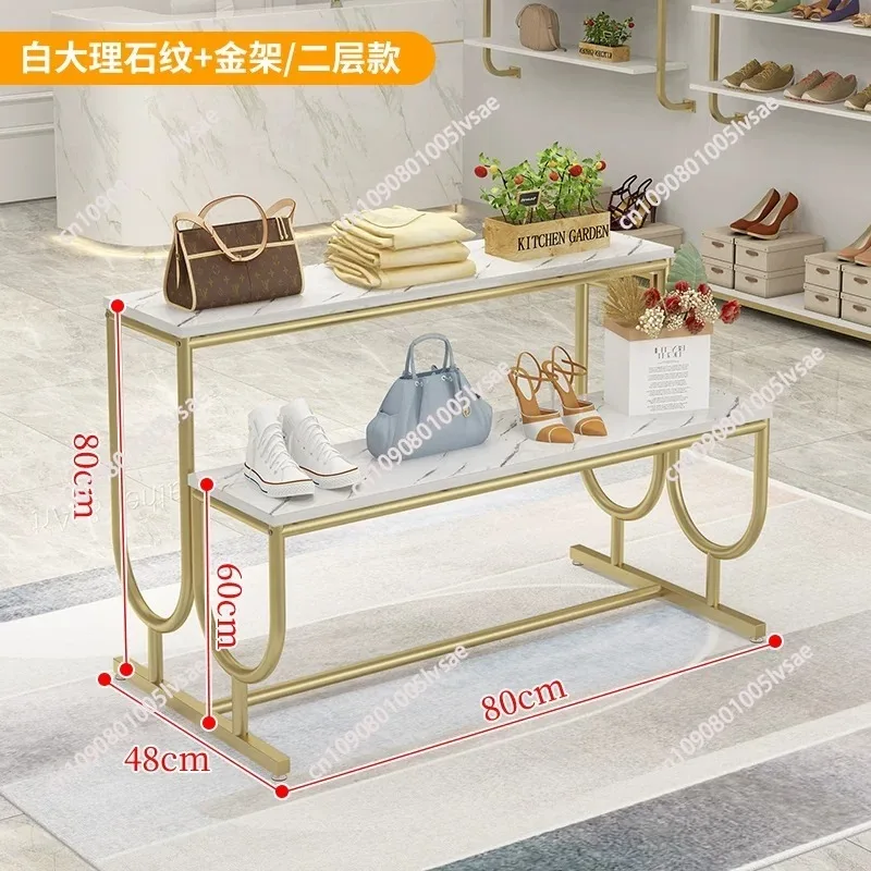 Clothing store display rack, shoe bag store, island flow platform, middle display platform, high-low shoe store, shoe rack
Clothing store display rack, shoe bag store, island flow platform, middle display platform, high-low shoe store, shoe rack