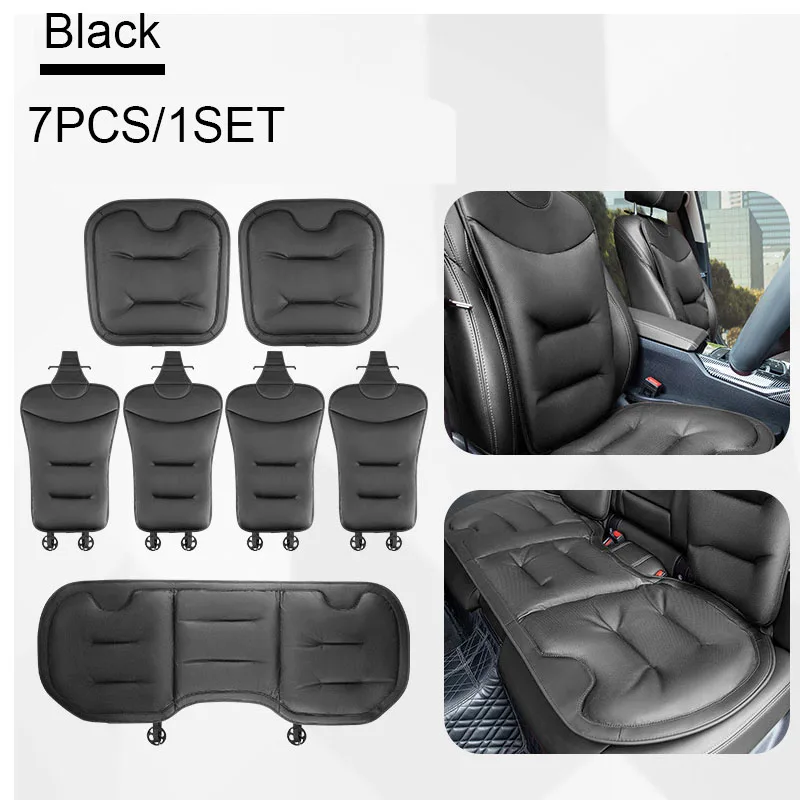 Car Seat Covers Cushion Black Leather Four Season Universal Breathable Backrest Cushion Auto Interior Accessories For Most Model
Car Seat Covers Cushion Black Leather Four Season Universal Breathable Backrest Cushion Auto Interior Accessories For Most Model