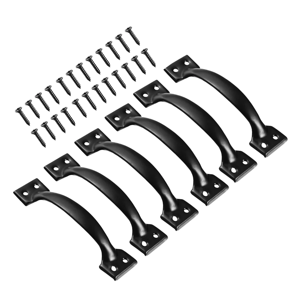 6 Pcs Black Door Handle Pull Handles Drawer Pulls Metal Gate Furniture for Wooden Fences Outdoor
6 Pcs Black Door Handle Pull Handles Drawer Pulls Metal Gate Furniture for Wooden Fences Outdoor