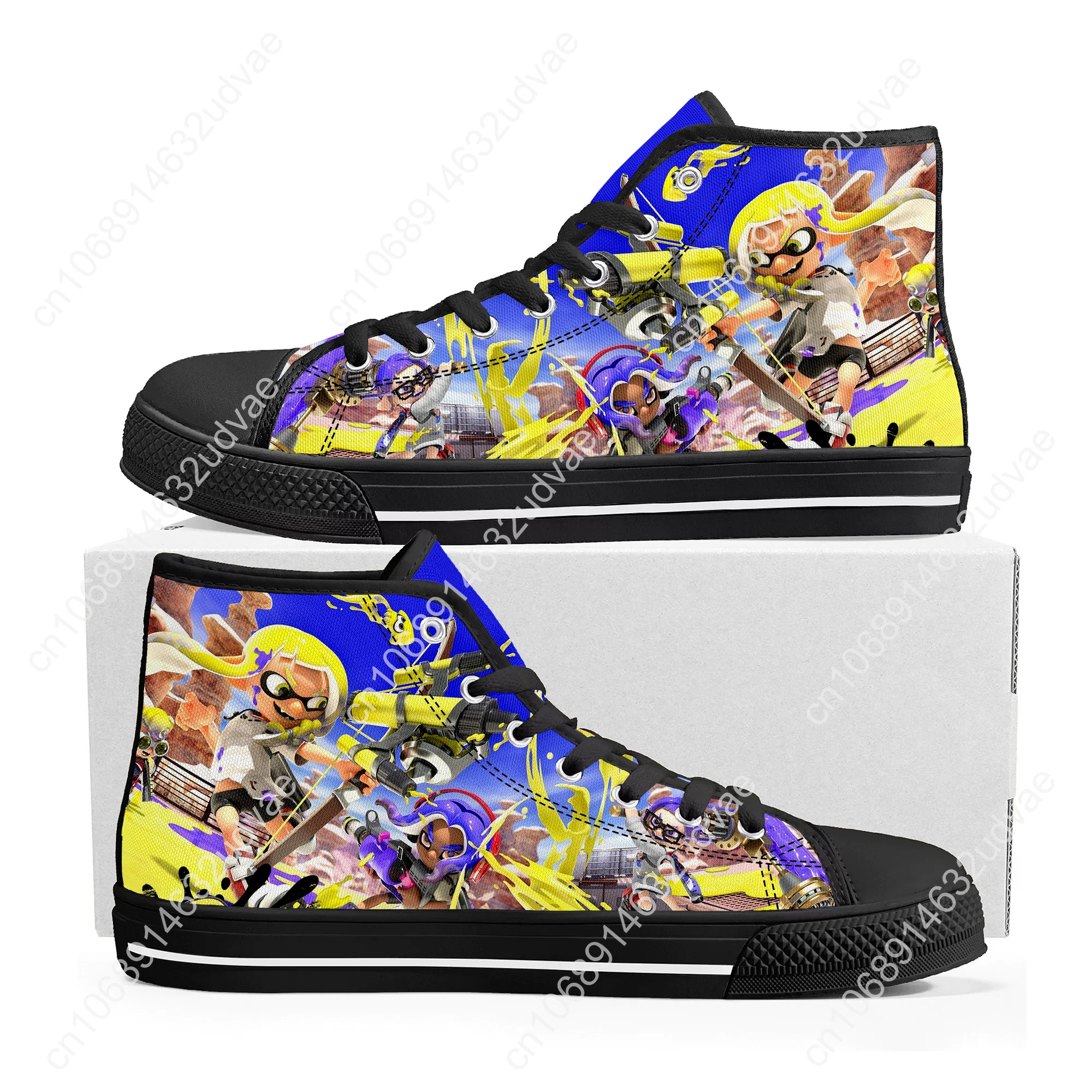 Splatoons High Top Shoes Men Women Teenager Sneakers Canvas High Quality Sneaker Casual Custom Made Couple Shoe Black Sole
Splatoons High Top Shoes Men Women Teenager Sneakers Canvas High Quality Sneaker Casual Custom Made Couple Shoe Black Sole