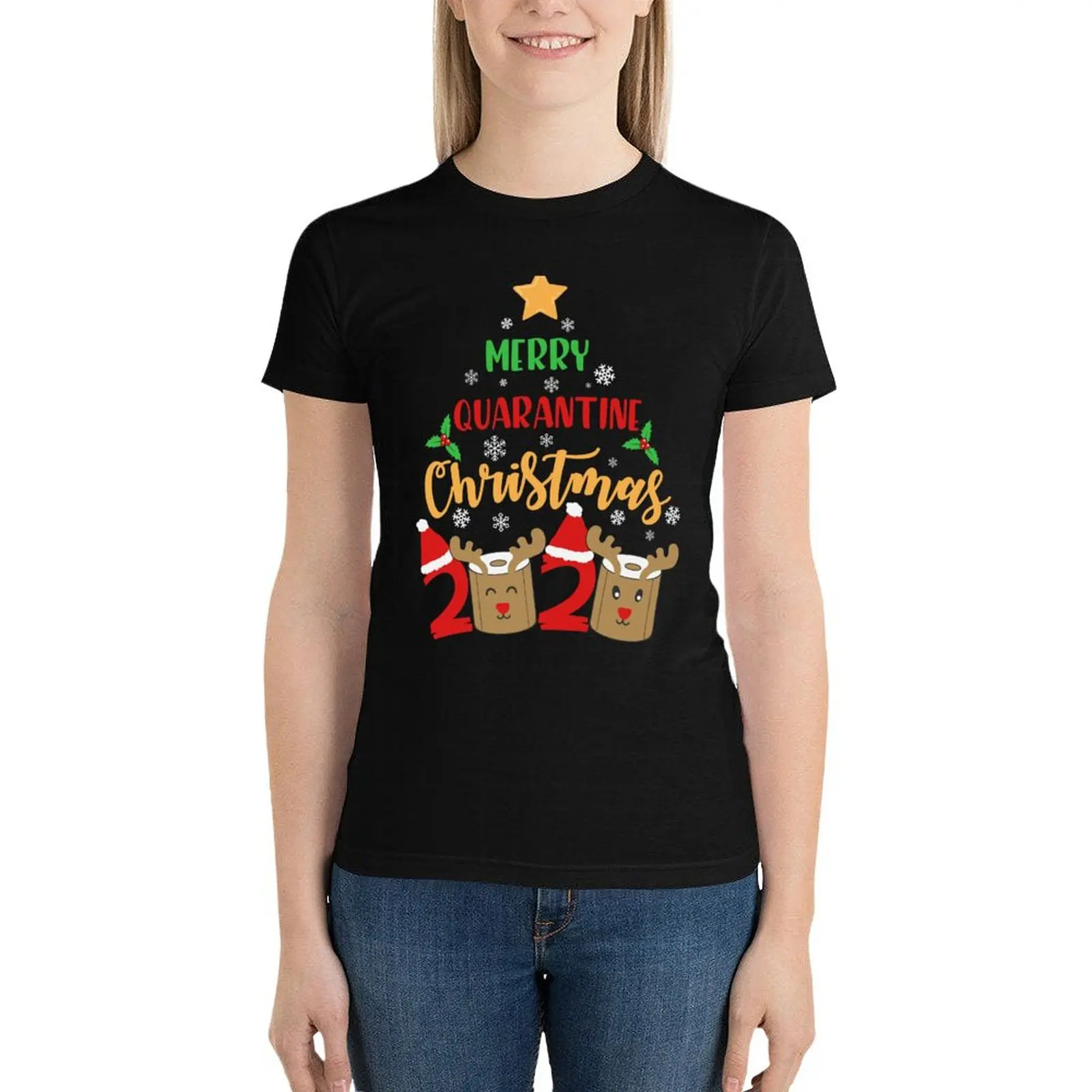 Merry Quarantine Christmas 2020 T-Shirt Aesthetic clothing lady clothes Blouse animal print shirt for girls T-shirt Women
Merry Quarantine Christmas 2020 T-Shirt Aesthetic clothing lady clothes Blouse animal print shirt for girls T-shirt Women