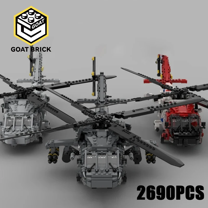Helicopter Moc Building Blocks Sikorsky H-60 Series Technology Modular Building Block Model Gift Christmas Toy DIY Set Assembly!
Helicopter Moc Building Blocks Sikorsky H-60 Series Technology Modular Building Block Model Gift Christmas Toy DIY Set Assembly!