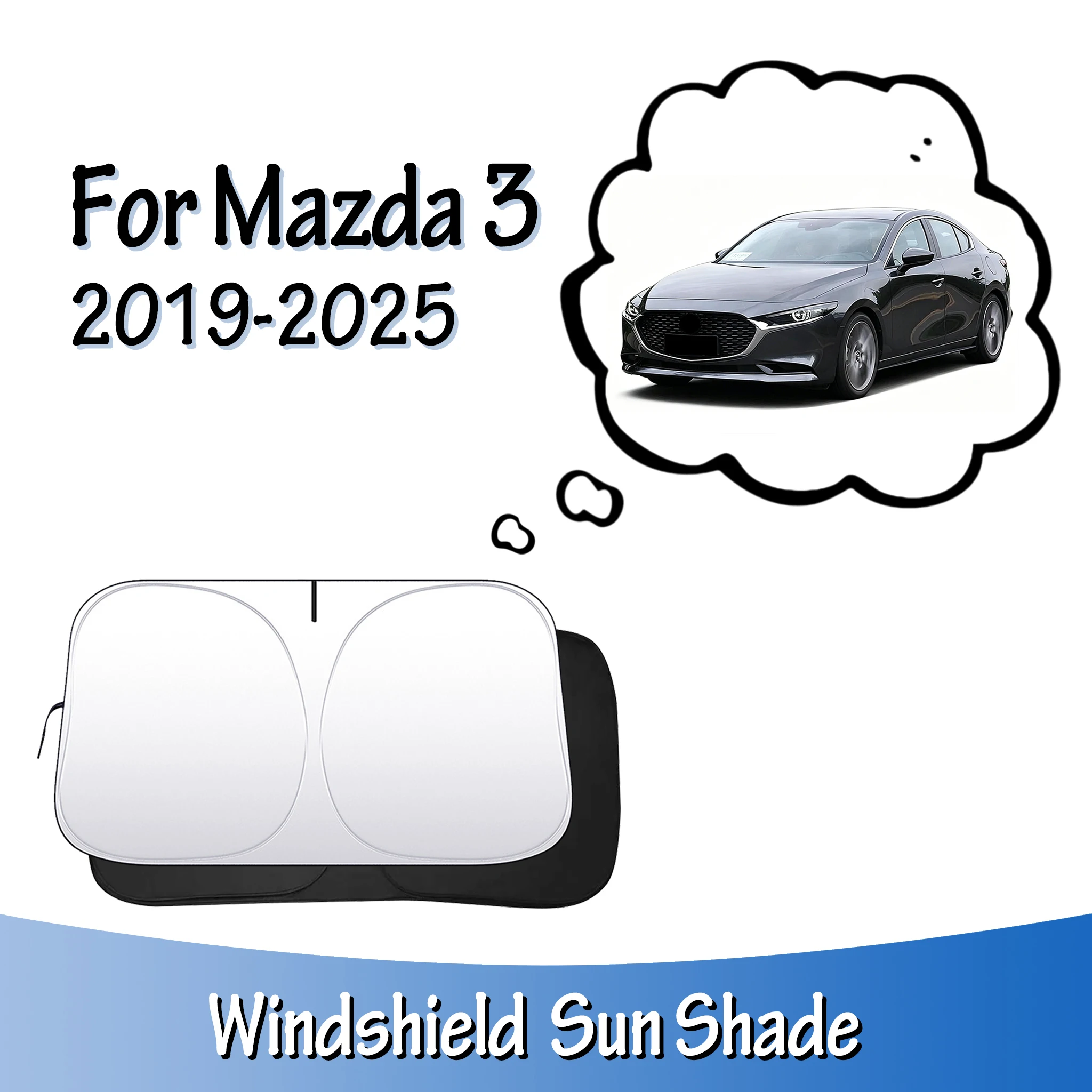 Car Windshield Sun Shade For Mazda 3 2019-2025 Beat the Heat Lightproof Anti-UV Sunshade Foldable Heat Shield Auto Accessories
Car Windshield Sun Shade For Mazda 3 2019-2025 Beat the Heat Lightproof Anti-UV Sunshade Foldable Heat Shield Auto Accessories