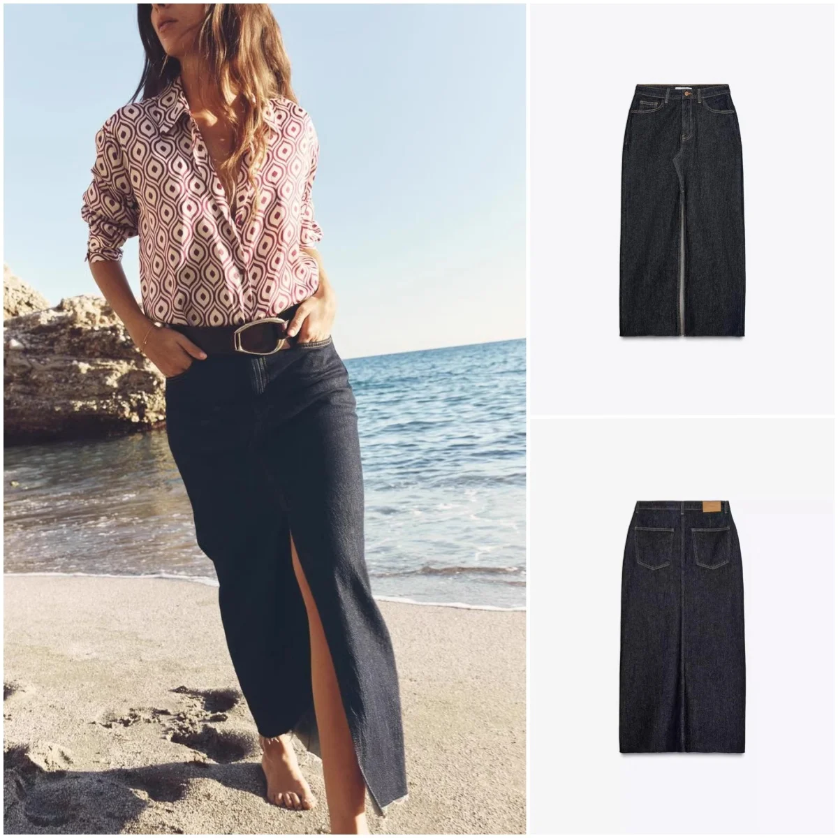 Женская свободная повседневная универсальная джинсовая юбка миди с высокой талией, весенняя новая длинная юбка в стиле ретро для поездок на работу
Женская свободная повседневная универсальная джинсовая юбка миди с высокой талией, весенняя новая длинная юбка в стиле ретро для поездок на работу