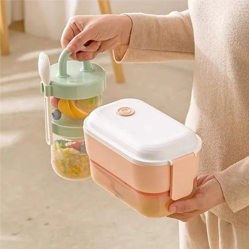 THIVN-Portable Breakfast Jar With Airtight Lid,Thickened Oatmeal Cup With Spoon For Yogurt,Milk,Salad,Food Storage Container
THIVN-Portable Breakfast Jar With Airtight Lid,Thickened Oatmeal Cup With Spoon For Yogurt,Milk,Salad,Food Storage Container