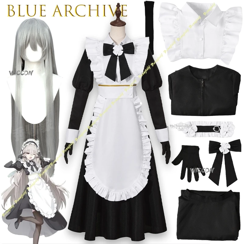 Костюм горничной Asuna Blue Archive Cafe Collaboration, аниме-косплей, с фартуком, и костюм горничной Sakurako Utazumi, платье для косплея
Костюм горничной Asuna Blue Archive Cafe Collaboration, аниме-косплей, с фартуком, и костюм горничной Sakurako Utazumi, платье для косплея
