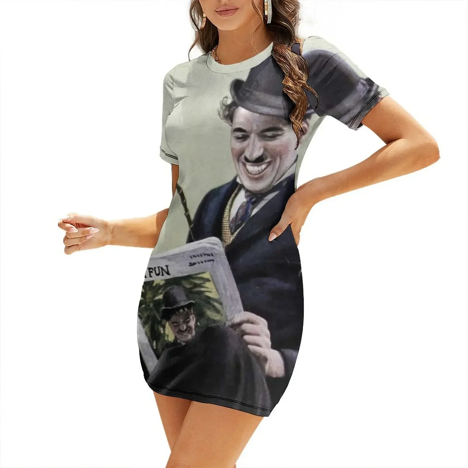 Charlie Chaplin Short-Sleeved Dress women formal occasion dresses Woman clothes ceremony dresses
Charlie Chaplin Short-Sleeved Dress women formal occasion dresses Woman clothes ceremony dresses