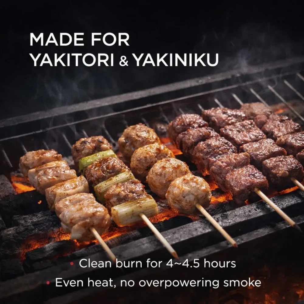 Высококачественный натуральный древесный уголь из твердых пород дерева для якитори, бездымный, долговечный, с высокой температурой, низким содержанием золы, для японского барбекю, карбонизированный, для использования на открытом воздухе
Высококачественный натуральный древесный уголь из твердых пород дерева для якитори, бездымный, долговечный, с высокой температурой, низким содержанием золы, для японского барбекю, карбонизированный, для использования на открытом воздухе