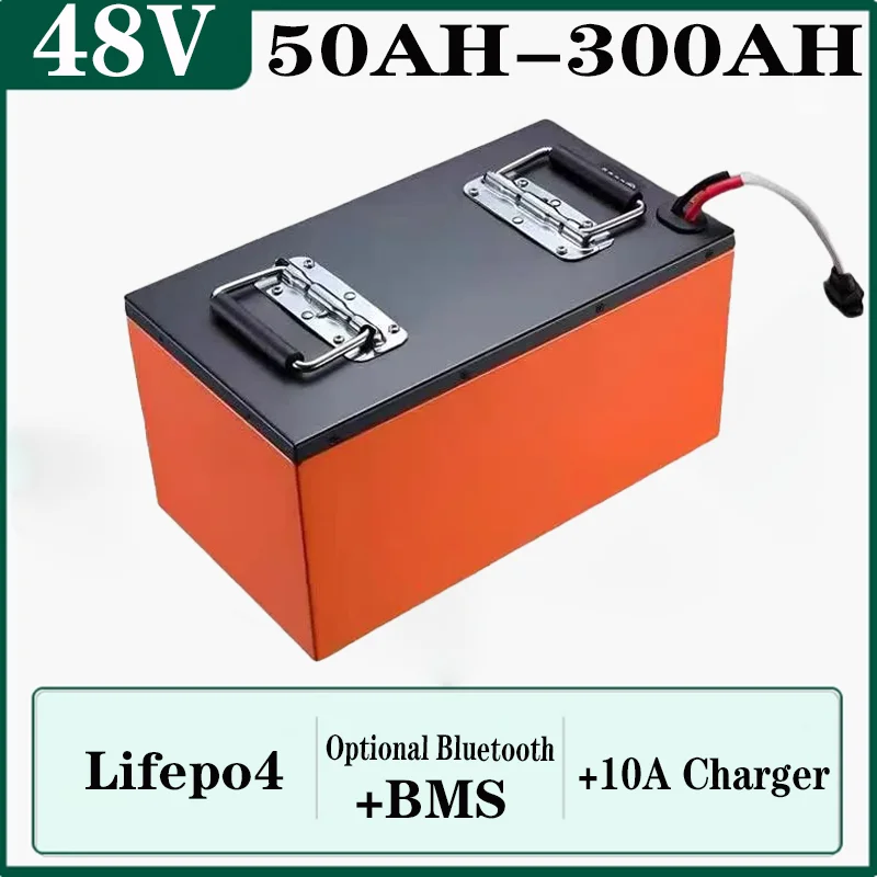 48V 200Ah Lifepo4 Battery 10KW 50Ah 80Ah 100Ah 150Ah 200Ah 250Ah 300Ah for 5KW Solar System Electric Motorcycle Tricycle EV
48V 200Ah Lifepo4 Battery 10KW 50Ah 80Ah 100Ah 150Ah 200Ah 250Ah 300Ah for 5KW Solar System Electric Motorcycle Tricycle EV