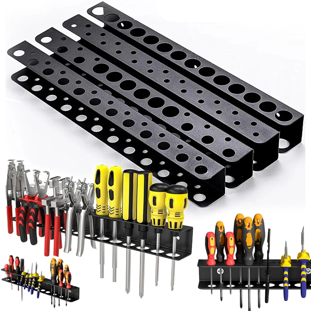 Screwdriver Plier Organizer Wall Mount, Heavy Duty Metal Utility Rack for Small Tools, Pliers Holder for Garages & Workshops
Screwdriver Plier Organizer Wall Mount, Heavy Duty Metal Utility Rack for Small Tools, Pliers Holder for Garages & Workshops