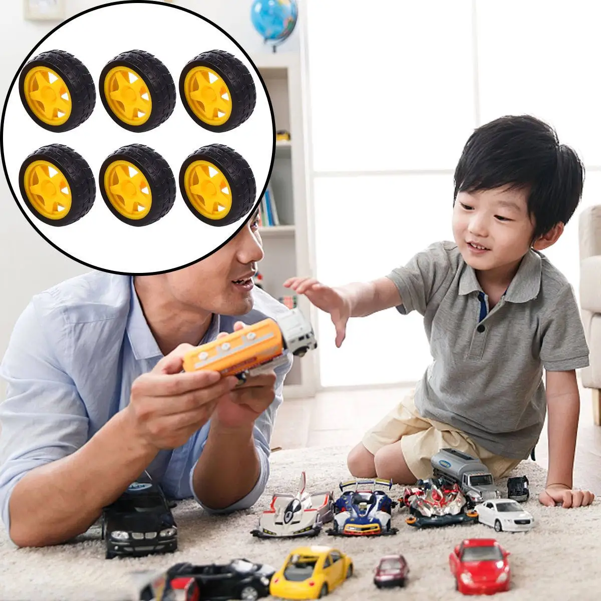 6Pcs Robot Tracing Line Patrol Car Accessories Children Rubber Wheels Easy Disassemble Smart Car Parts Children's Toy Wheels
6Pcs Robot Tracing Line Patrol Car Accessories Children Rubber Wheels Easy Disassemble Smart Car Parts Children's Toy Wheels
