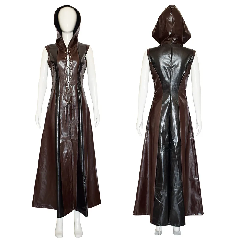 European And American Best-selling Front-tie Five-size Sleeveless Hooded Long Leather Skirt
European And American Best-selling Front-tie Five-size Sleeveless Hooded Long Leather Skirt