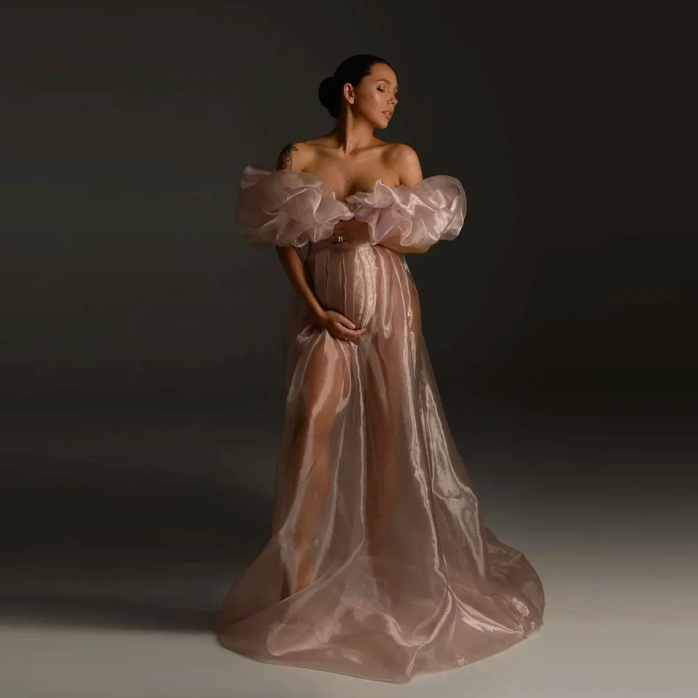 See Thru Nude Color Organza Long Maternity Dresses With Ruched Details Pregnant Women Dresses To Photoshoots
See Thru Nude Color Organza Long Maternity Dresses With Ruched Details Pregnant Women Dresses To Photoshoots
