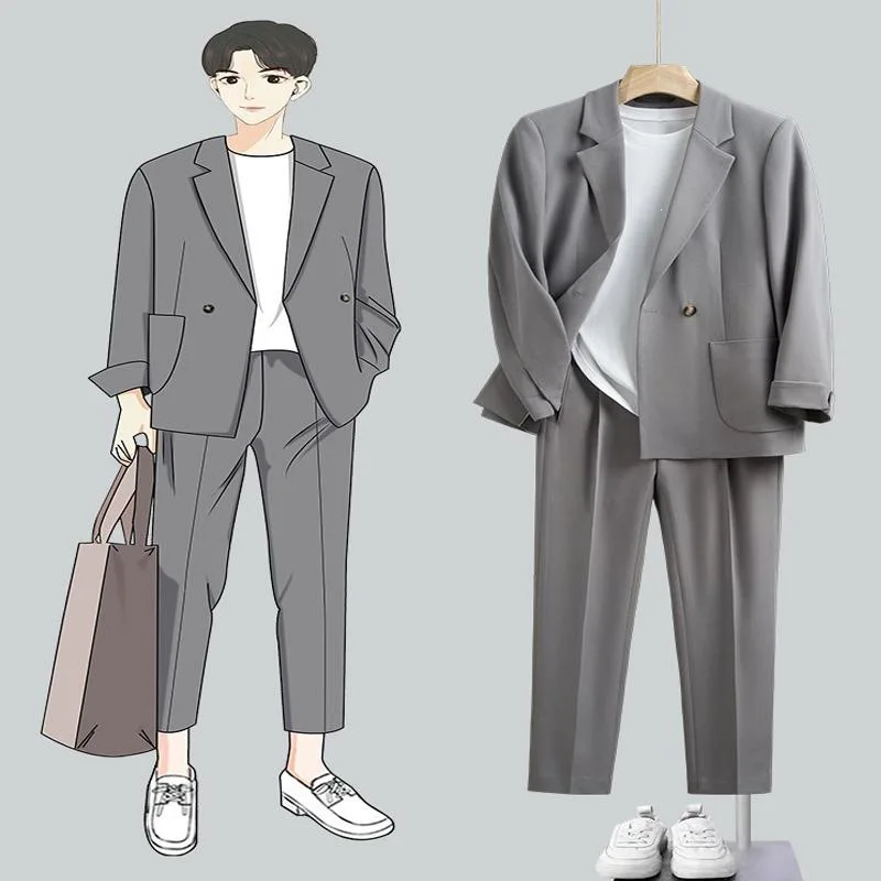 Casual Drop Shoulder Suit Set Casual Western Suiting Set across Borders Autumn Special Wide Fit Stand Collar Double Slit
Casual Drop Shoulder Suit Set Casual Western Suiting Set across Borders Autumn Special Wide Fit Stand Collar Double Slit