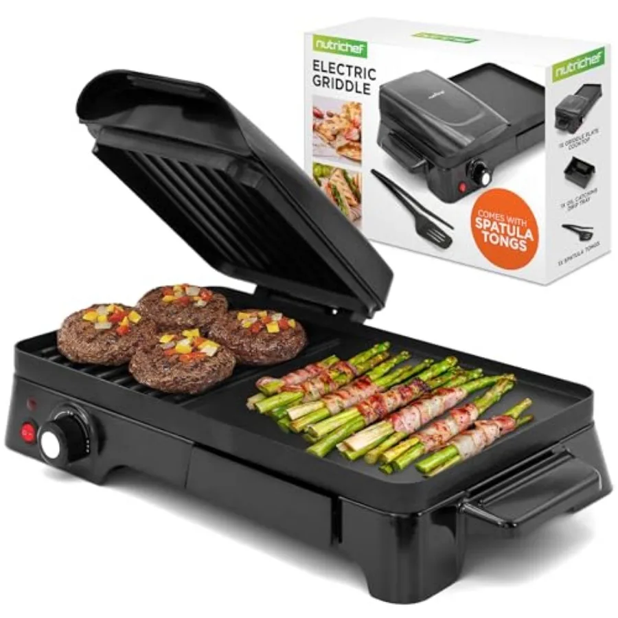 3-in-1 Grill Griddle and Panini Press - Nonstick Coating Temperature Control - Multiuse Countertop Sandwich Maker - Removable D
3-in-1 Grill Griddle and Panini Press - Nonstick Coating Temperature Control - Multiuse Countertop Sandwich Maker - Removable D