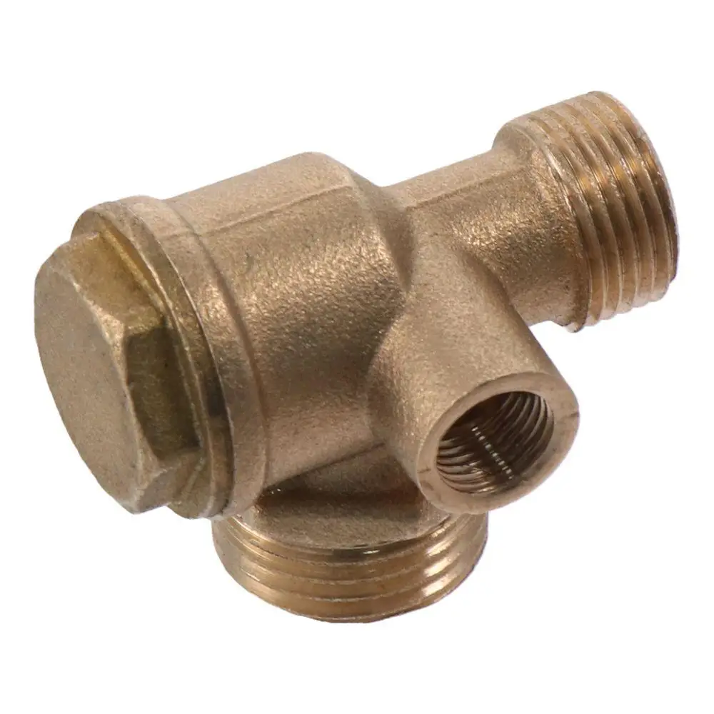 Резьбовой клапан воздушного компрессора с наружной резьбой, 3-ходовой обратный клапан, запасные части, латунь, старый или сломанный обратный клапан воздушного компрессора. 
Резьбовой клапан воздушного компрессора с наружной резьбой, 3-ходовой обратный клапан, запасные части, латунь, старый или сломанный обратный клапан воздушного компрессора.