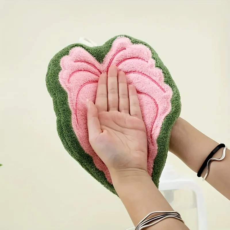 Luxury Leaf Shaped Hand Towel, Soft Coral Fleece Absorbent Quick Drying Hanging Towel for Bathroom Kitchen Wall Decor
Luxury Leaf Shaped Hand Towel, Soft Coral Fleece Absorbent Quick Drying Hanging Towel for Bathroom Kitchen Wall Decor