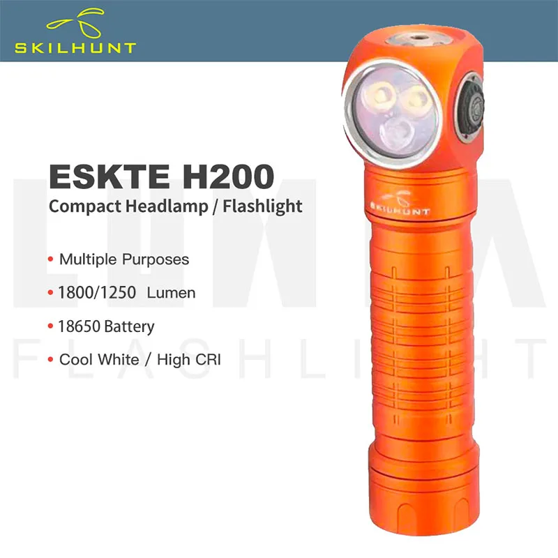SKILHUNT H200 Multi-Purposes 3-LED Sources Flashlight / Healamp with Headband,1800/1250 Lumen,Available in Cool White / High CRI
SKILHUNT H200 Multi-Purposes 3-LED Sources Flashlight / Healamp with Headband,1800/1250 Lumen,Available in Cool White / High CRI