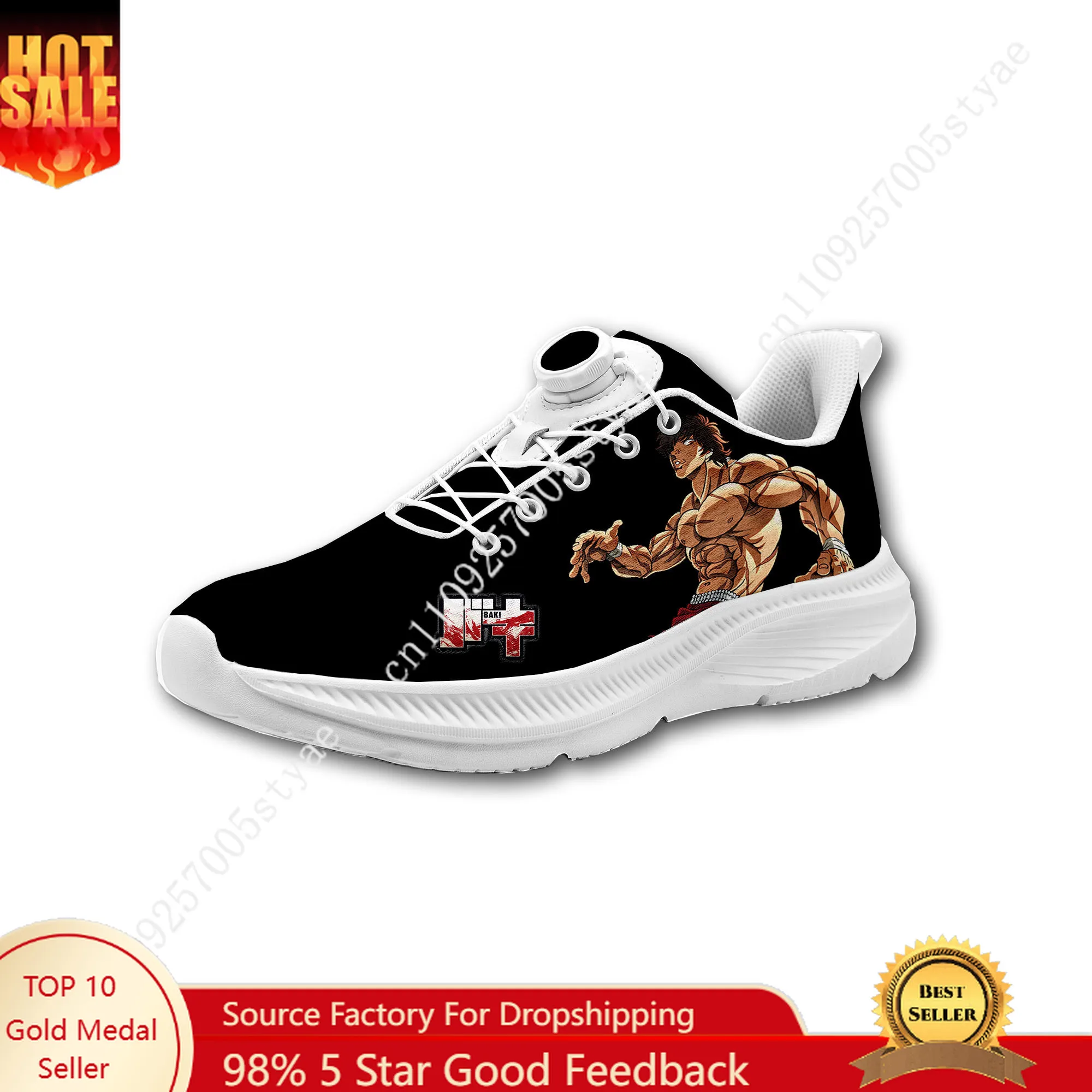 Japanese manga B-Baki Custom Walking Shoes Men Woman Rotating Button Without Laces Shoe Design Lightweight Sneakers Unisex
Japanese manga B-Baki Custom Walking Shoes Men Woman Rotating Button Without Laces Shoe Design Lightweight Sneakers Unisex