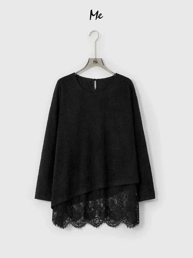 ME Textured Faux Fur Emed Lace Splicing Slimming Casual Top Biscuit Flower Bud irt Long Sve round Ne T-irt
ME Textured Faux Fur Emed Lace Splicing Slimming Casual Top Biscuit Flower Bud irt Long Sve round Ne T-irt