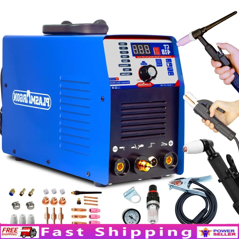 3-in-1 Combo Welding Machine 180A Pulse TIG/Arc Plasma Cutter Upgrade with Digital Panel 110/220V Dual Voltage CT418 Portable
3-in-1 Combo Welding Machine 180A Pulse TIG/Arc Plasma Cutter Upgrade with Digital Panel 110/220V Dual Voltage CT418 Portable