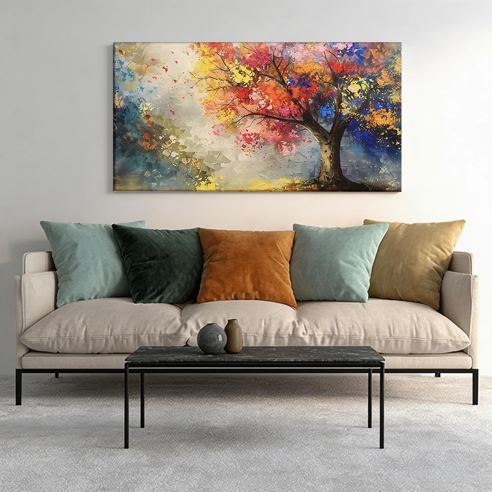 2D flat printing 1pcVibrant Tree Abstract Colors Large-sized canvas painting, for corridor and bedroom decoration
2D flat printing 1pcVibrant Tree Abstract Colors Large-sized canvas painting, for corridor and bedroom decoration