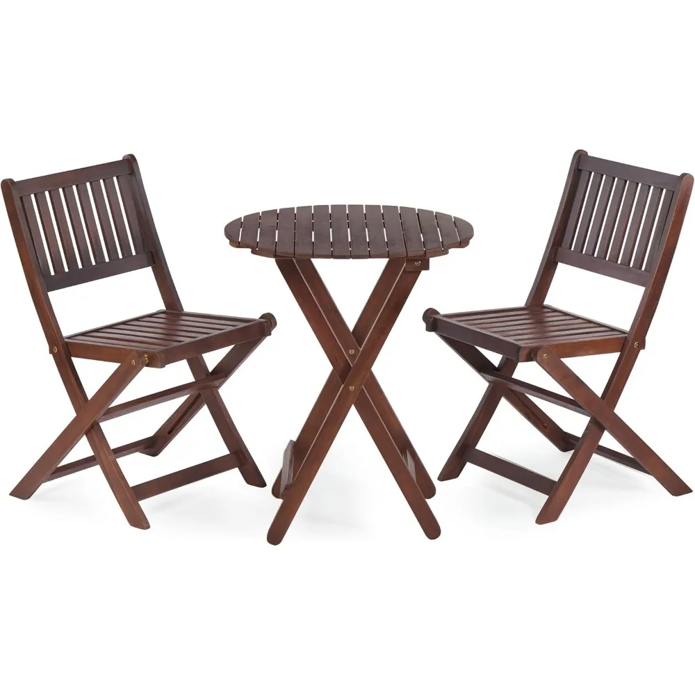3-Piece Acacia Wood Bistro Set, Wooden Folding Patio Furniture for Garden Backyard Balcony Porch w/ 1 Coffee Table and 2 Foldab
3-Piece Acacia Wood Bistro Set, Wooden Folding Patio Furniture for Garden Backyard Balcony Porch w/ 1 Coffee Table and 2 Foldab