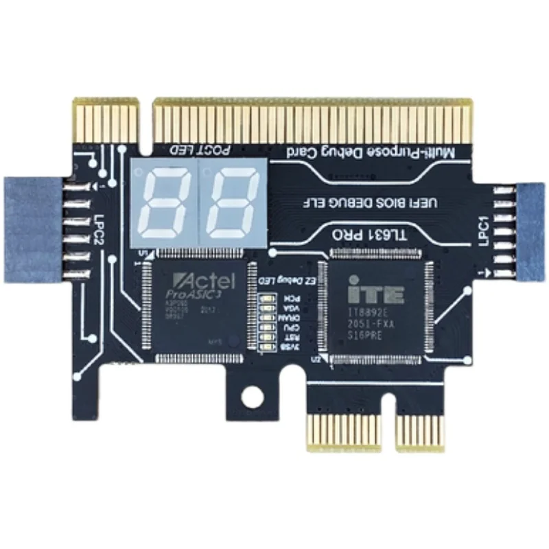 Диагностическая карта TL631 PRO для настольного ноутбука PCI E отладка ASUS COMT
Диагностическая карта TL631 PRO для настольного ноутбука PCI E отладка ASUS COMT