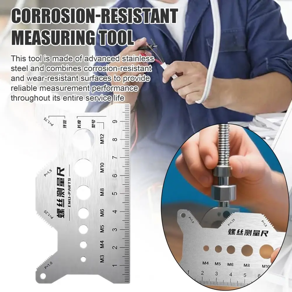 1/2Pcs Metric Imperial Metal Thread Pitch Multi-Gauge with Double-Sided Layout Easy to Operate Compact Portable Thread Gauge
1/2Pcs Metric Imperial Metal Thread Pitch Multi-Gauge with Double-Sided Layout Easy to Operate Compact Portable Thread Gauge