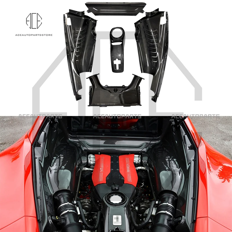 Для Ferrari 488 GTB 2015-2017 крышки двигателя из сухого углеродного волокна (4 шт.) комплект кузова
Для Ferrari 488 GTB 2015-2017 крышки двигателя из сухого углеродного волокна (4 шт.) комплект кузова