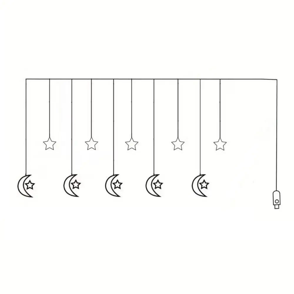 New Warm White Ramadan Lights USB Plug 135 LED Star Moon Curtain Light DIY Gift Ramadan String Lights Party Decoration
New Warm White Ramadan Lights USB Plug 135 LED Star Moon Curtain Light DIY Gift Ramadan String Lights Party Decoration