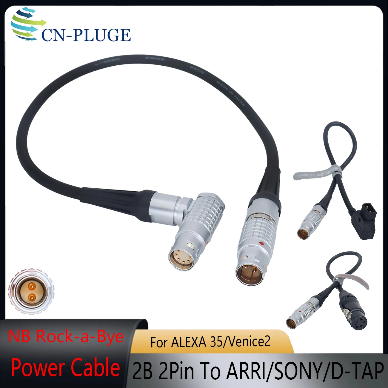 NB Stabilizer Rock-a-bye System 2B 2Pin To ARRI ALEXA35/BMD/SONY Venice/D-TAP Camera Power Cable
NB Stabilizer Rock-a-bye System 2B 2Pin To ARRI ALEXA35/BMD/SONY Venice/D-TAP Camera Power Cable