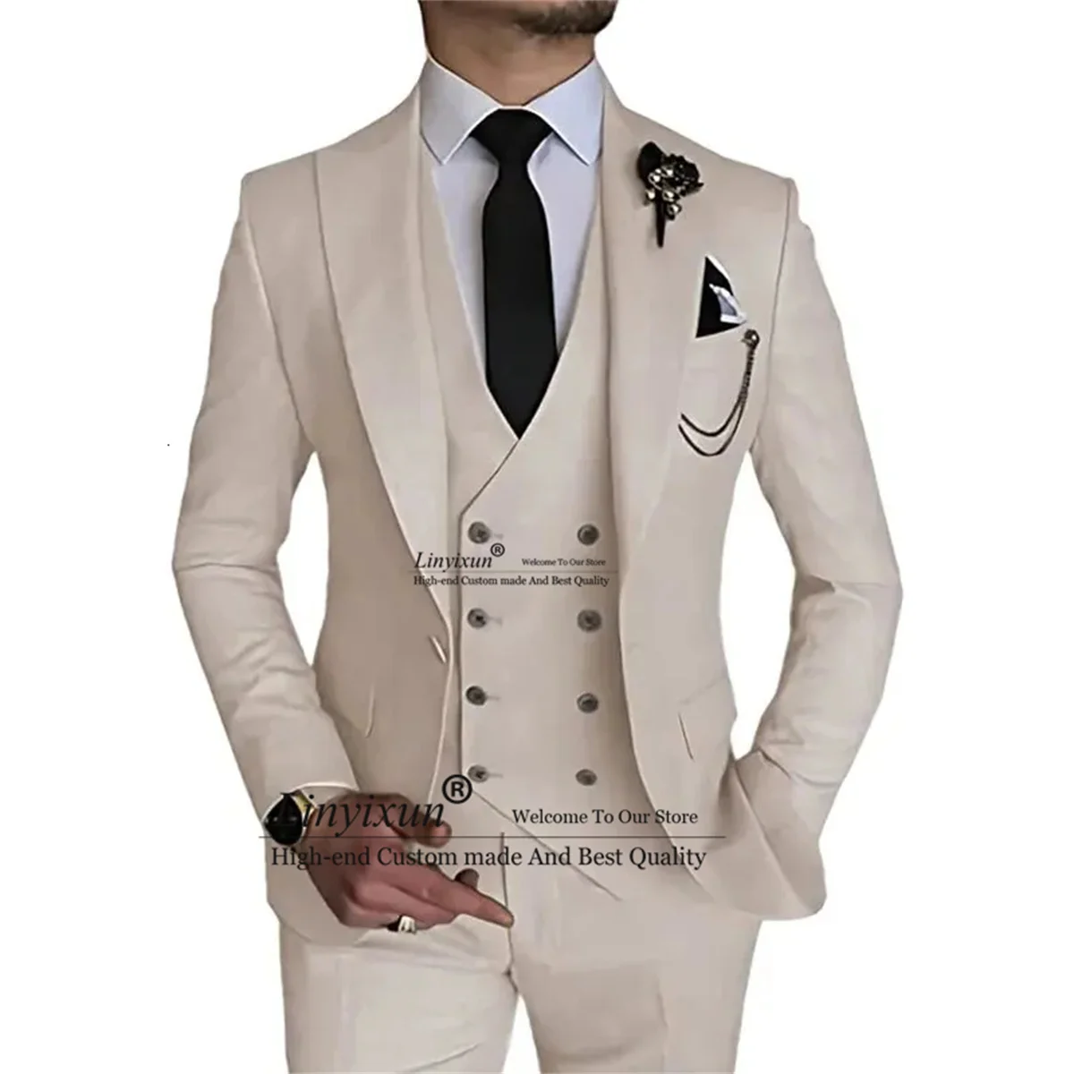 Customized Men's Suits 3 Pieces Sets Slim Fit Groom Tuxedos Blazer Vest Pants Formal Business Office Wedding Prom Ropa Hombre
Customized Men's Suits 3 Pieces Sets Slim Fit Groom Tuxedos Blazer Vest Pants Formal Business Office Wedding Prom Ropa Hombre
