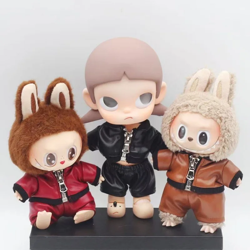 Для 15 17 см кожаная куртка и брюки Labubu, кожаный комплект, одежда для куклы, аксессуары для плюшевой кукольной одежды, аксессуары
Для 15 17 см кожаная куртка и брюки Labubu, кожаный комплект, одежда для куклы, аксессуары для плюшевой кукольной одежды, аксессуары