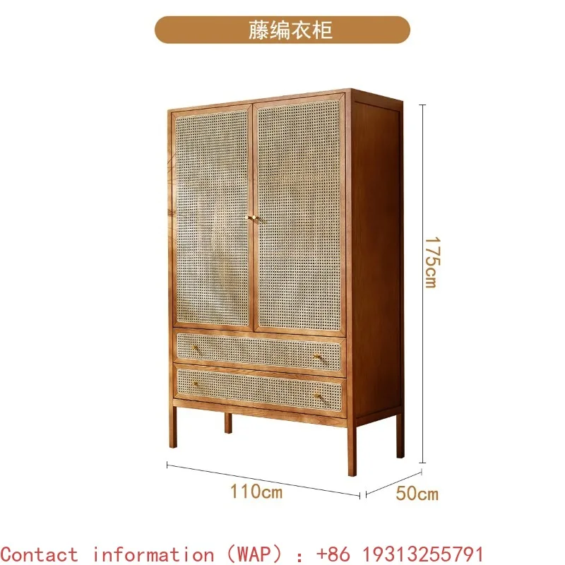 【Seller's Recommendation】Nordic solid wood rattan wardrobe storage locker simple modern retro cabinet bed and breakfast bedroom
【Seller's Recommendation】Nordic solid wood rattan wardrobe storage locker simple modern retro cabinet bed and breakfast bedroom
