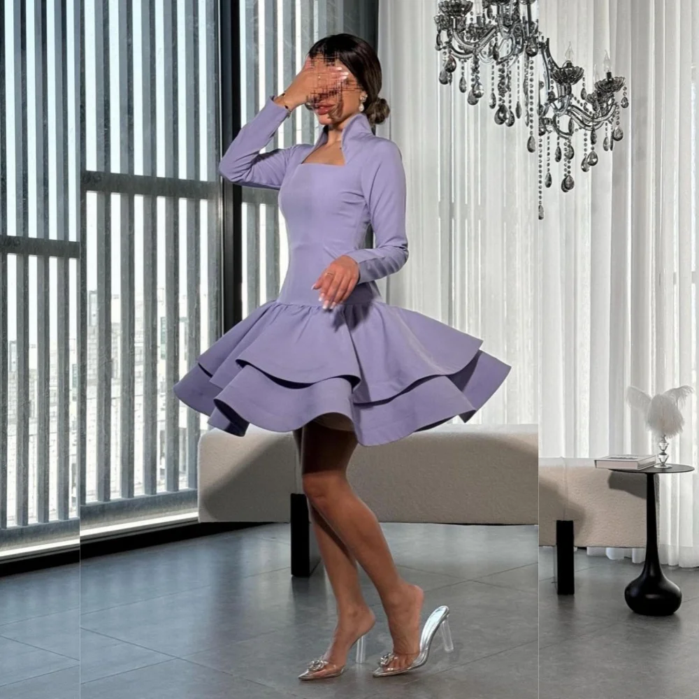 Customized Matching Jersey Pleat A-line Square Neck Knee Length Dresses Prom Dresses Classic Exquisite Modern Style Pastrol Unis
Customized Matching Jersey Pleat A-line Square Neck Knee Length Dresses Prom Dresses Classic Exquisite Modern Style Pastrol Unis