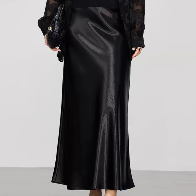 Satin Fish Tail Long Skirt Women's High Waist Solid Color Multiple Styles Hip Hugging Skirt Summer Gentle Elegant Daily Skirt
Satin Fish Tail Long Skirt Women's High Waist Solid Color Multiple Styles Hip Hugging Skirt Summer Gentle Elegant Daily Skirt