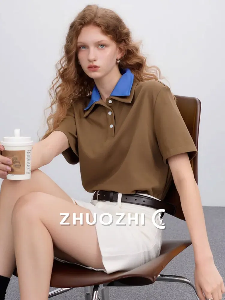 ZhuoZhi Summer 2026 Color Block Double Collar Short Sleeve Shirt Women's High Intelligence Sensation Shoulder T-Shirt Fr...
ZhuoZhi Summer 2026 Color Block Double Collar Short Sleeve Shirt Women's High Intelligence Sensation Shoulder T-Shirt Fr...